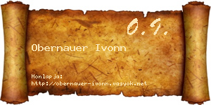 Obernauer Ivonn névjegykártya